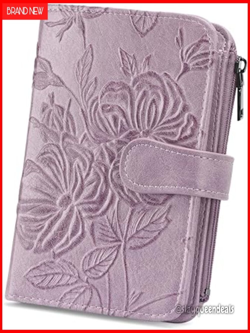 RFID Blocking Vegan Leather Wallet Bifold with Zipper Coin Pocket Slim